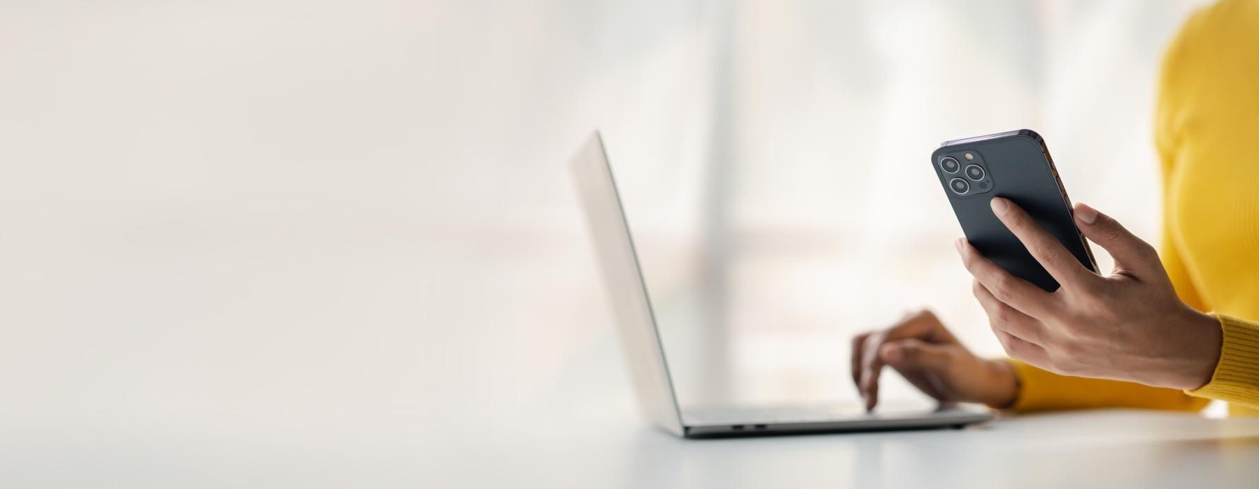 a person using a laptop